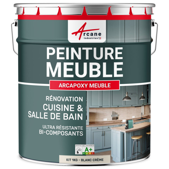Résine PEINTURE MEUBLE-Kit1Kg-RAL-9001-Blanc-creme-Aspect / Couleur Résine PEINTURE MEUBLE-Kit1Kg-RAL-9001-Blanc-creme-Aspect / Couleur