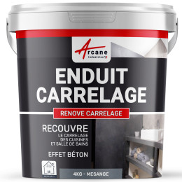 Enduit carrelage mur et sol pour salle de bain cuisine - RENOVE CARRELAGE-4Kg-Mesange-Aspect / Couleur