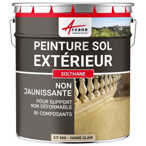 Peinture Béton Extérieur Sol - SOLTHANE-Kit5kg-Ivoire-claire-ral-1015-Aspect / Couleur Peinture Béton Extérieur Sol - SOLTHANE-Kit5kg-Ivoire-claire-ral-1015-Aspect / Couleur