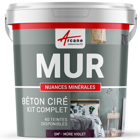KIT BTON CIR MURS-kit5m2-Satinee-Mulot-Gris-Aspect / Couleur