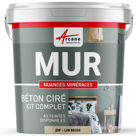 KIT BTON CIR MURS-kit2m2-Mate-Lin-Beige-Aspect / Couleur KIT BTON CIR MURS-kit2m2-Mate-Lin-Beige-Aspect / Couleur