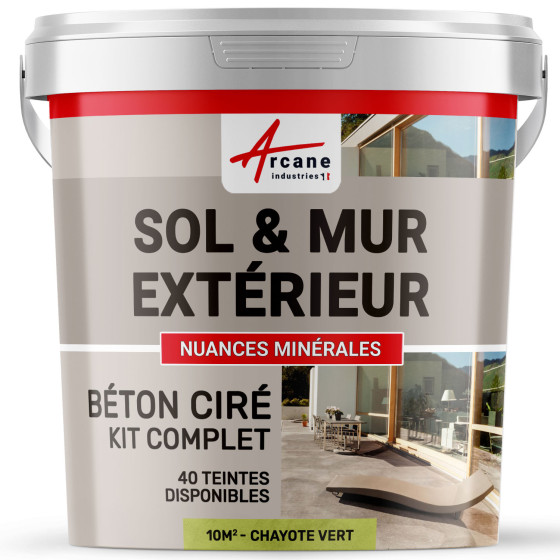 1-Main-KIT BETON CIRE EXTERIEUR - kit10m2-Chayote-Vert-Aspect / Couleur
