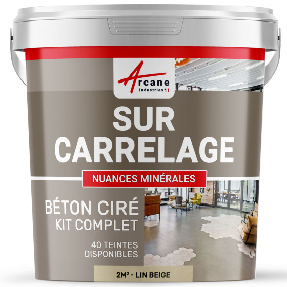 1-Main-KIT BETON CIRE SUR CARRELAGE-kit2m2-Lin-Beige-Aspect / Couleur