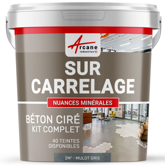 1-Main-KIT BETON CIRE SUR CARRELAGE-kit2m2-Mulot-Gris-Aspect / Couleur