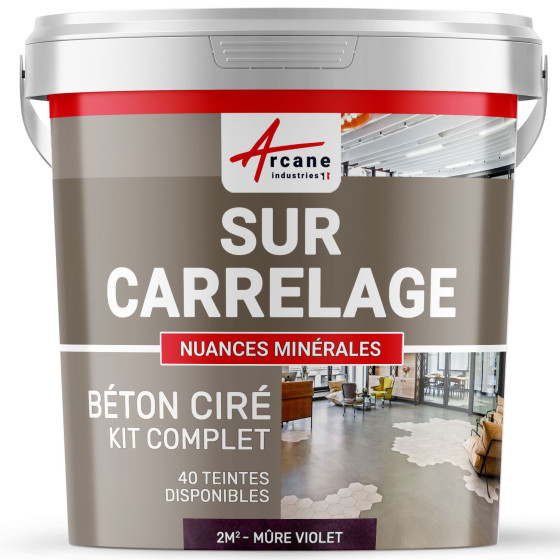 1-Main-KIT BETON CIRE SUR CARRELAGE-kit2m2-Mure-Violet-Aspect / Couleur