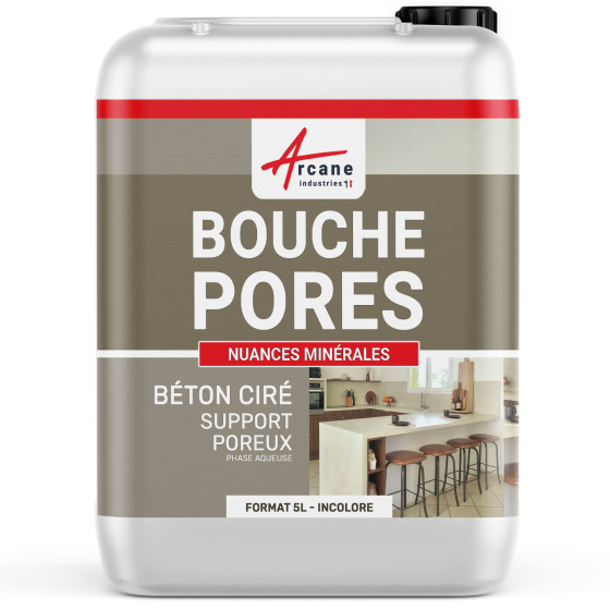 Bouches pores pour b‚ton cir‚-5L-Transparente-Aspect / Couleur Bouches pores pour b‚ton cir‚-5L-Transparente-Aspect / Couleur