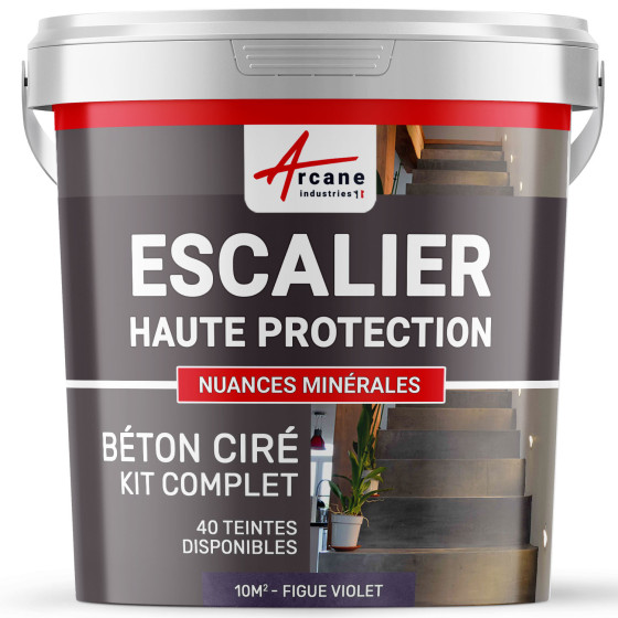 B‚ton Cir‚ Escalier - Kit Complet-kit10m2-Figue-Aspect / Couleur B‚ton Cir‚ Escalier - Kit Complet-kit10m2-Figue-Aspect / Couleur