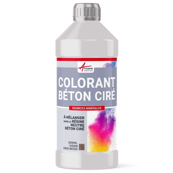 COLORANT POUR BTON CIR nuances min‚rales-500ML-vison-gris-beige-Aspect / Couleur