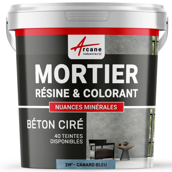1-Main-béton ciré sans primaire ni vernis de finition-2m2-Canard-Gris-bleute-Aspect / Couleur