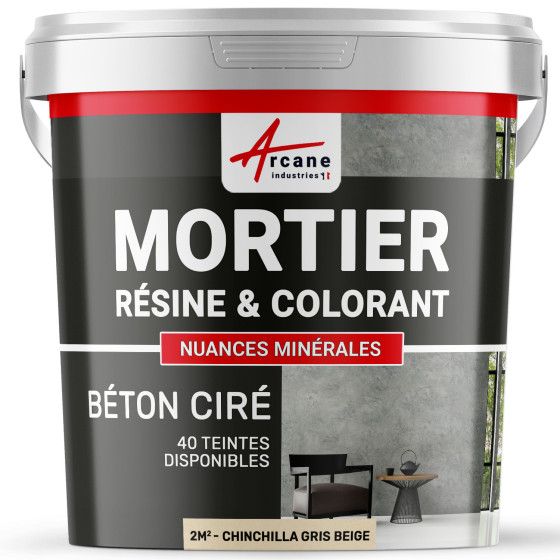 1-Main-béton ciré sans primaire ni vernis de finition-2m2-Chinchilla-Gris-Beige-Aspect / Couleur
