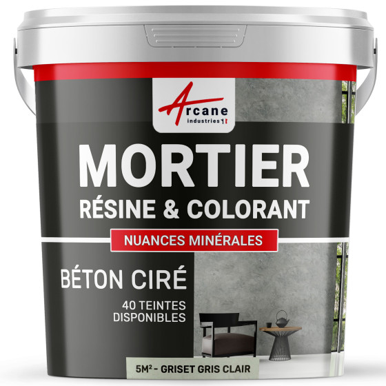 1-Main-béton ciré sans primaire ni vernis de finition-5m2-Griset-Gris-clair-Aspect / Couleur