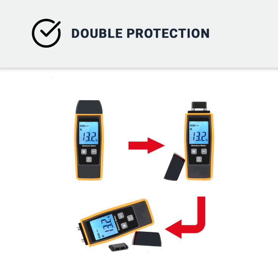 Vochtmeter, vochtigheidstester voor beton, pleister, mortel