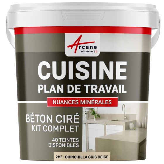 1-Main-Béton Ciré Cuisine : Plan de travail, Crédence