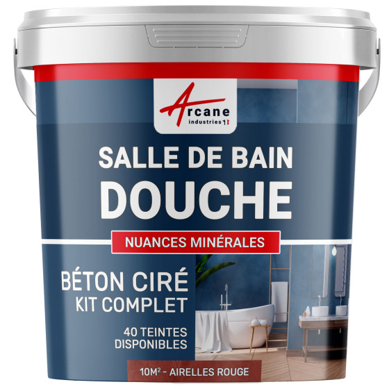 1-Main-Kit B‚ton Cir‚ Salle de Bain :  Enduit imperm‚able-kit10m2-Chinchilla-Gris-Beige-Aspect / Couleur