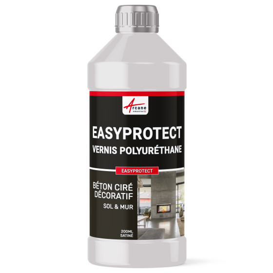 Vernis béton ciré décoratif pour sol mur - EASYPROTECT-2m2-Satiné-Transparente-Aspect / Couleur Vernis béton ciré décoratif pour sol mur - EASYPROTECT-2m2-Satiné-Transparente-Aspect / Couleur