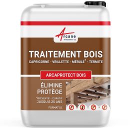 Traitement bois extérieur, intérieur : ARCAPROTECT BOIS 5L