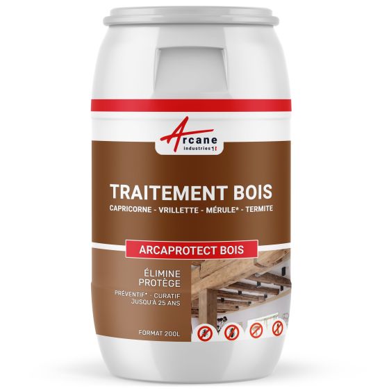 Traitement bois extérieur, intérieur : ARCAPROTECT BOIS 200L Traitement bois extérieur, intérieur : ARCAPROTECT BOIS 200L