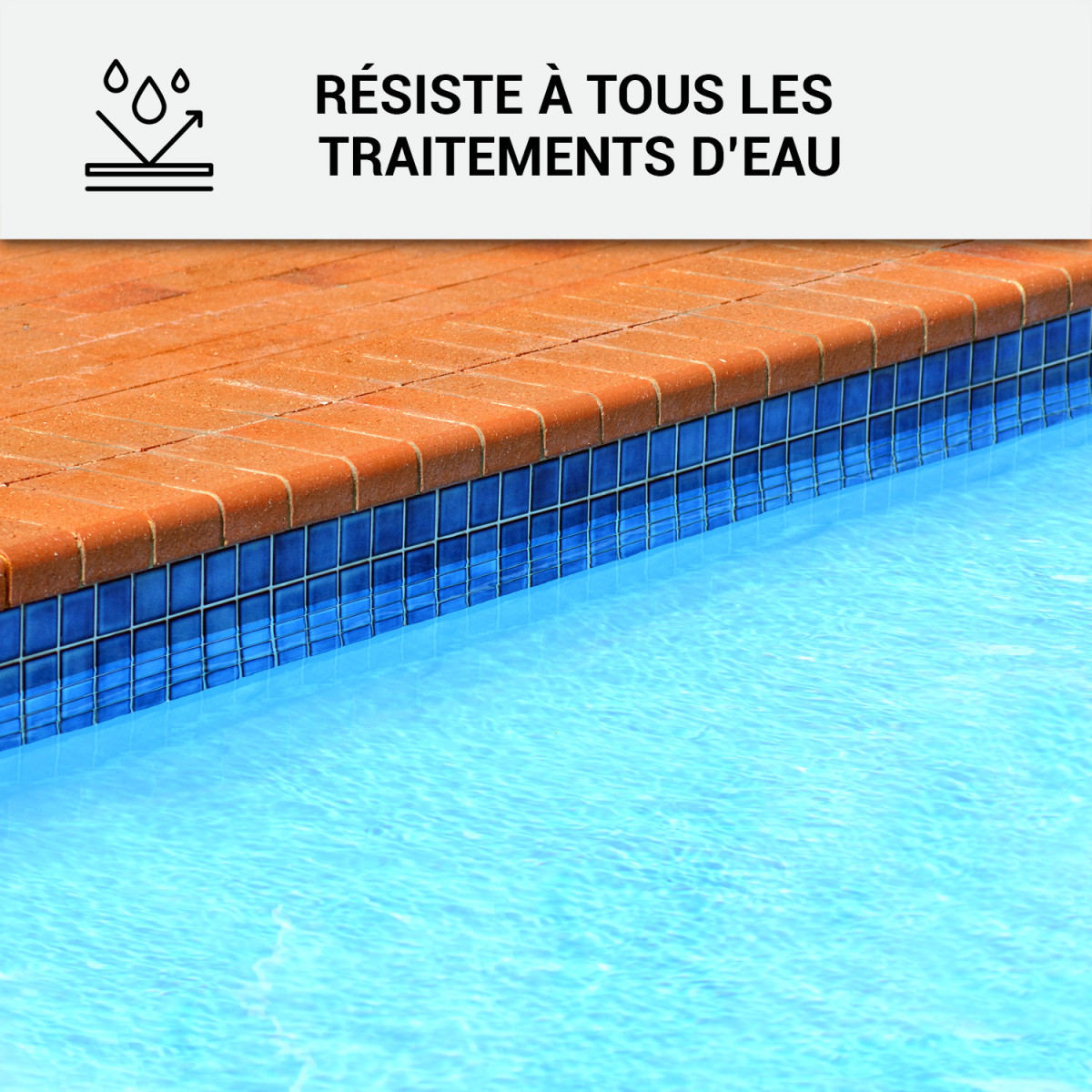 Réparer mosaïque piscine : Colle silicone carrelage piscine sous l'eau
