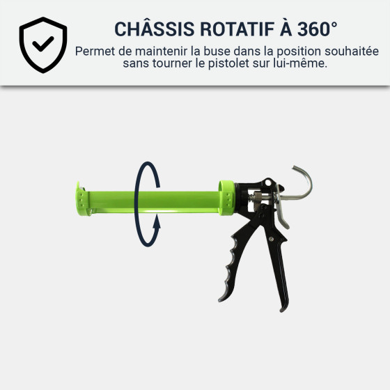 Kitpistool voor siliconen, acryl, polyurethaan lijm en mastiek