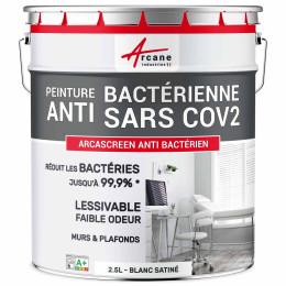 Peinture anti bactérienne, mur et plafond : Arcascreen Anti Bactérien Couleur / Aspect