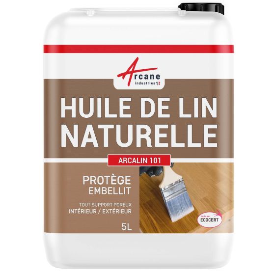 Huile de Lin Naturelle pour bois intérieur, extérieur : Arcalin 101 Couleur / Aspect Huile de Lin Naturelle pour bois intérieur, extérieur : Arcalin 101 Couleur / Aspect