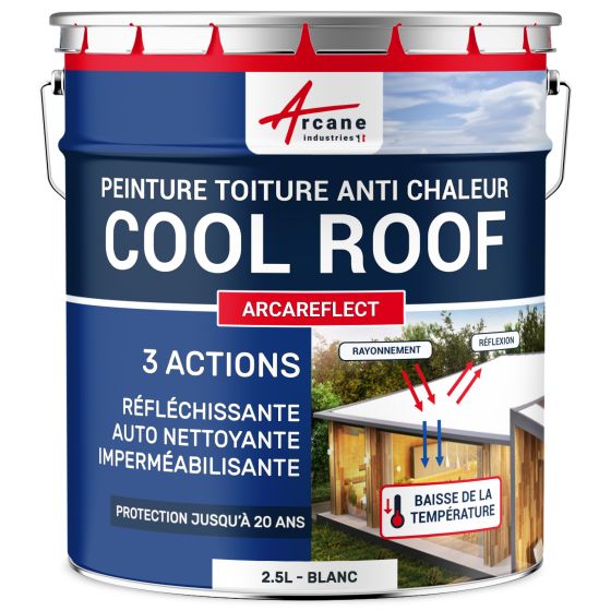 Cool Roof - Peinture toiture réfléchissante : Arcareflect Couleur / Aspect