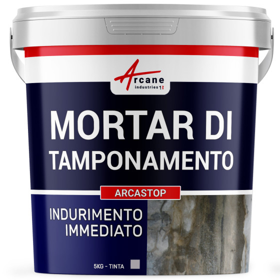 Mortero anti-infiltrazione d'acqua a presa ultra rapida per colmatazione: ARCASTOP 5 kg