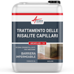 Barriera impermeabile, prodotto di iniezione per muro umido: ARCAFLUID - 14 5 L