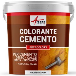 Colorante per cemento per intonaco, malta e cemento - ARCACOLORS 500 gr Bianco