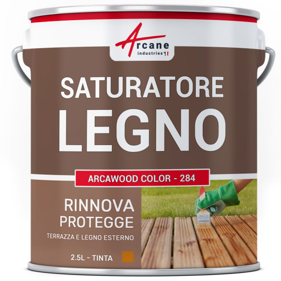 ARCAWOOD COLOR - 284 2.5 L (fino a 12.5 m²) Pino dell'Oregon - Tinta Arancione