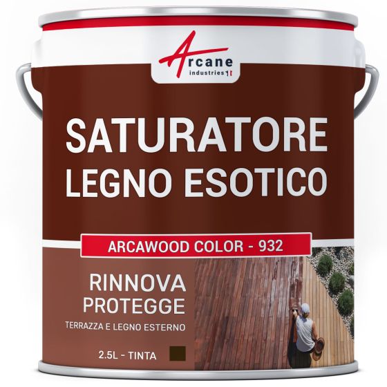 ARCAWOOD COLOR - 932 2.5 L (fino a 12.5 m²) Rovere Scuro Tinta Marrone