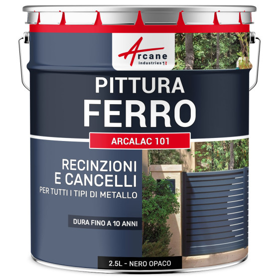 Vernice Metallo - ARCALAC 101 2.5 L Nero Opaco - RAL 9005