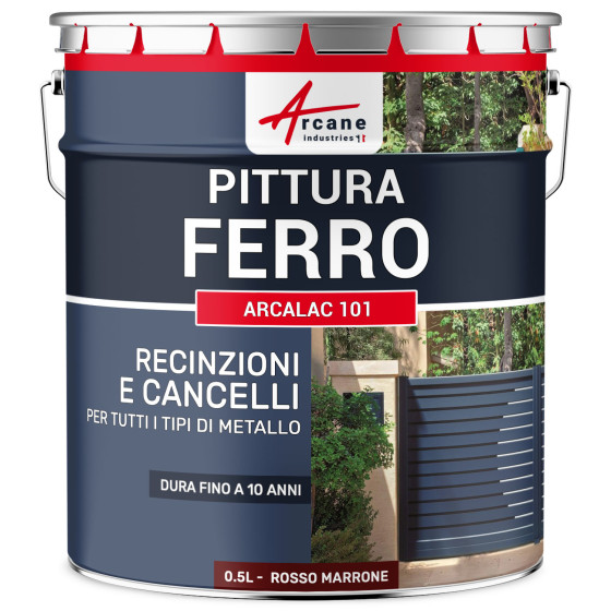 Vernice Metallo - ARCALAC 101 0.5 L Rosso Marrone - Ral 3011