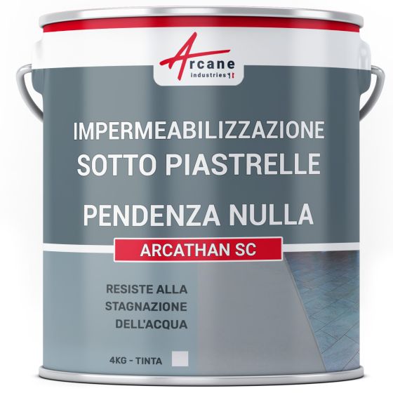 Resina Impermeabilizzante per Piastrellature e Lastre di Terrazzo su Plot: ARCATHAN SC 4 kg Grigio Resina Impermeabilizzante per Piastrellature e Lastre di Terrazzo su Plot: ARCATHAN SC 4 kg Grigio