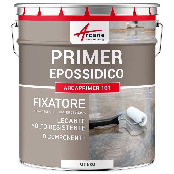 Primer e Fissativo Resina Epossidica Trasparente per Cemento, Pietra, Legno - ARCAPRIMER 101 5 kg