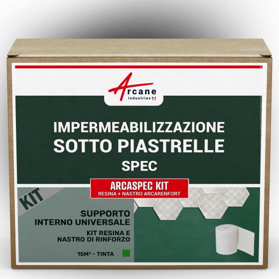 Kit di Impermeabilizzazione sotto Piastrelle per Bagno: ARCASPEC KIT 15 m² Kit di Impermeabilizzazione sotto Piastrelle per Bagno: ARCASPEC KIT 15 m²
