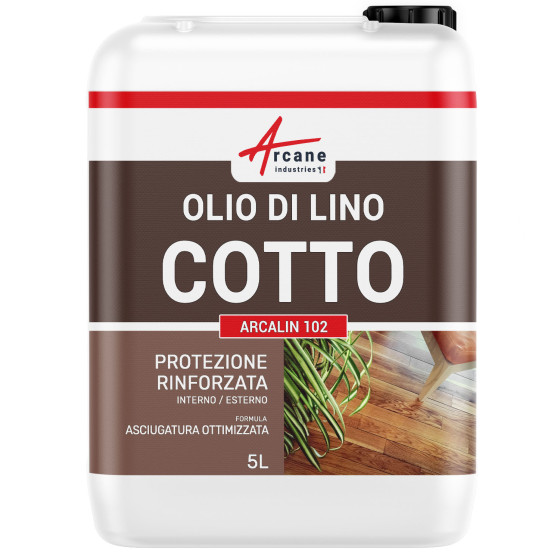 Olio di Lino Cotto per Legno Interno ed Esterno: ARCALIN 102 5 L