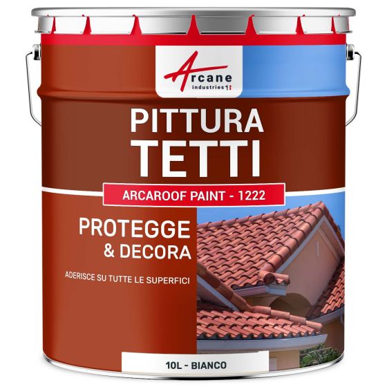Vernice per Tetto e Tegole: ARCAROOF PAINT - 1222 10 L Bianco