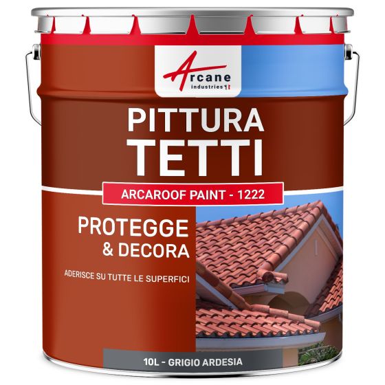 Vernice per Tetto e Tegole: ARCAROOF PAINT - 1222 10 L Grigio ardesia -  RAL 7015