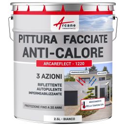 Vernice per facciate riflettente, anti-calore: ARCAREFLECT - 1220 2.5 L Bianco
