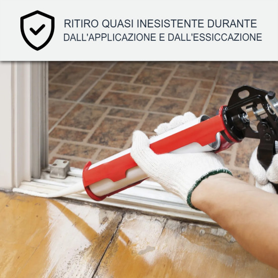 Mastice Silicone per Finestre e Serramenti: ARCASEALANT - 50 300 ml x 12 Trasparente