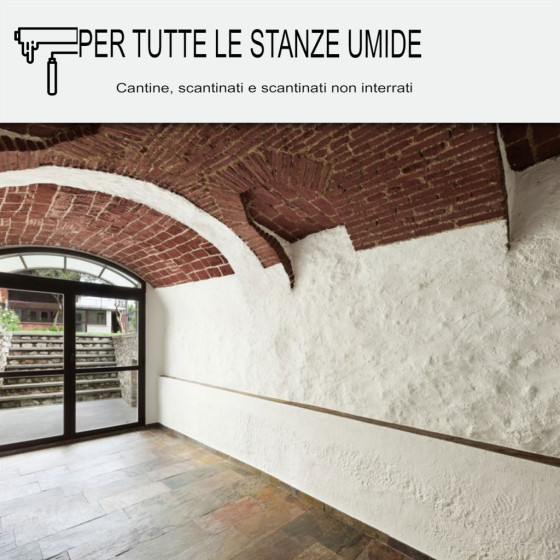 Pittura anti-umidità per pareti umide di bagni o cantine: ARCASCREEN - 16 10 L (fino a 40 m²)