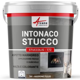 Pittura stucco, INTONACO STUCCOLIS con malta e colorante kit fino 7 m² Marrone Fulvo
