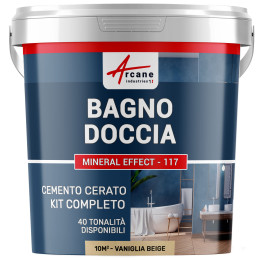 Kit Cemento Cerato Bagno 10 m² Vaniglia Beige