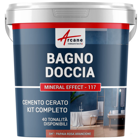 Kit Cemento Cerato Bagno 5 m²  Papaya Rosa Arancione