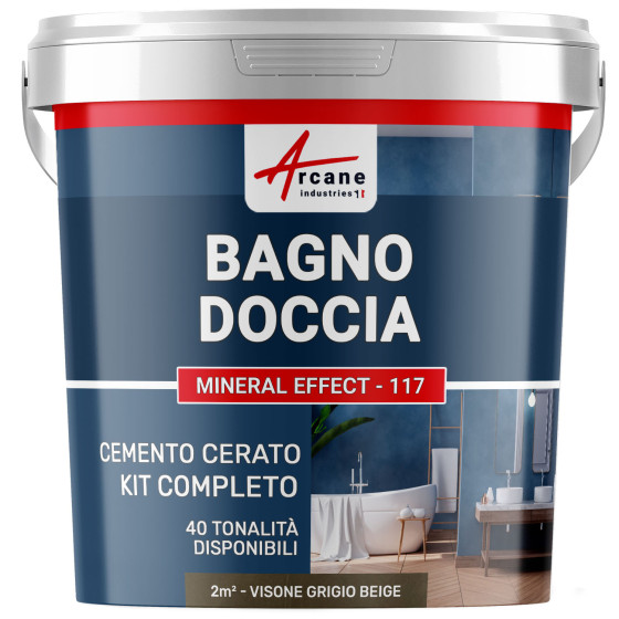 Kit Cemento Cerato Bagno 2 m²  Visone Grigio Beige