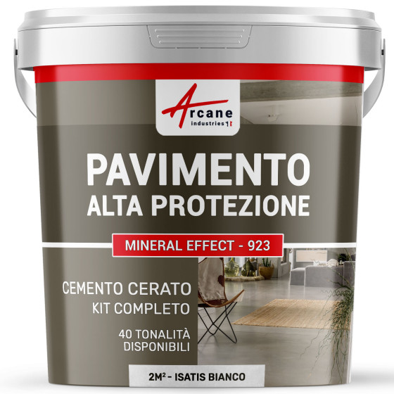 KIT CEMENTO CERATO PER PAVIMENTI  2 m²  Isatis Bianco