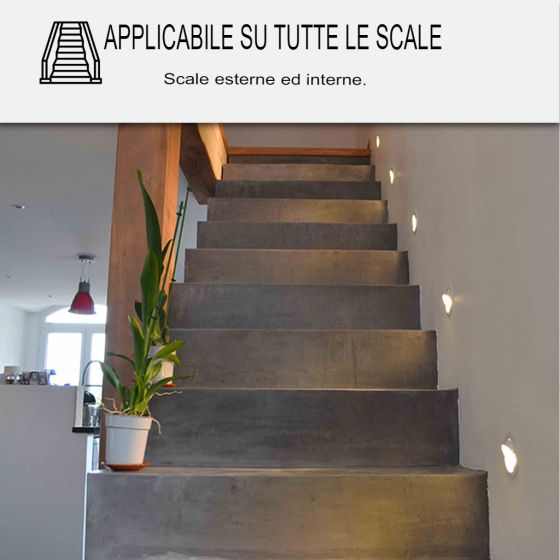 Kit Completo Beton Cerato per Scale 10 m²  Anatra Grigio Bluastro