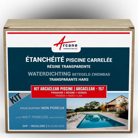 Afdichtingskit voor betegelde zwembaden: Primer, afdichtingshars, afwerking: ARCACLEAR -157