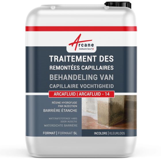 Waterdichte barrière, injectieproduct voor vochtige muren: ARCAFLUID -14